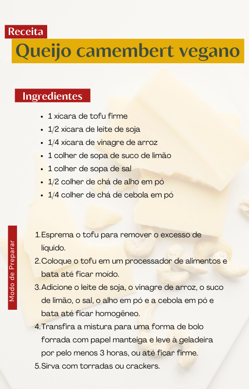 QUEIJO CAMEMBERG VEGANO